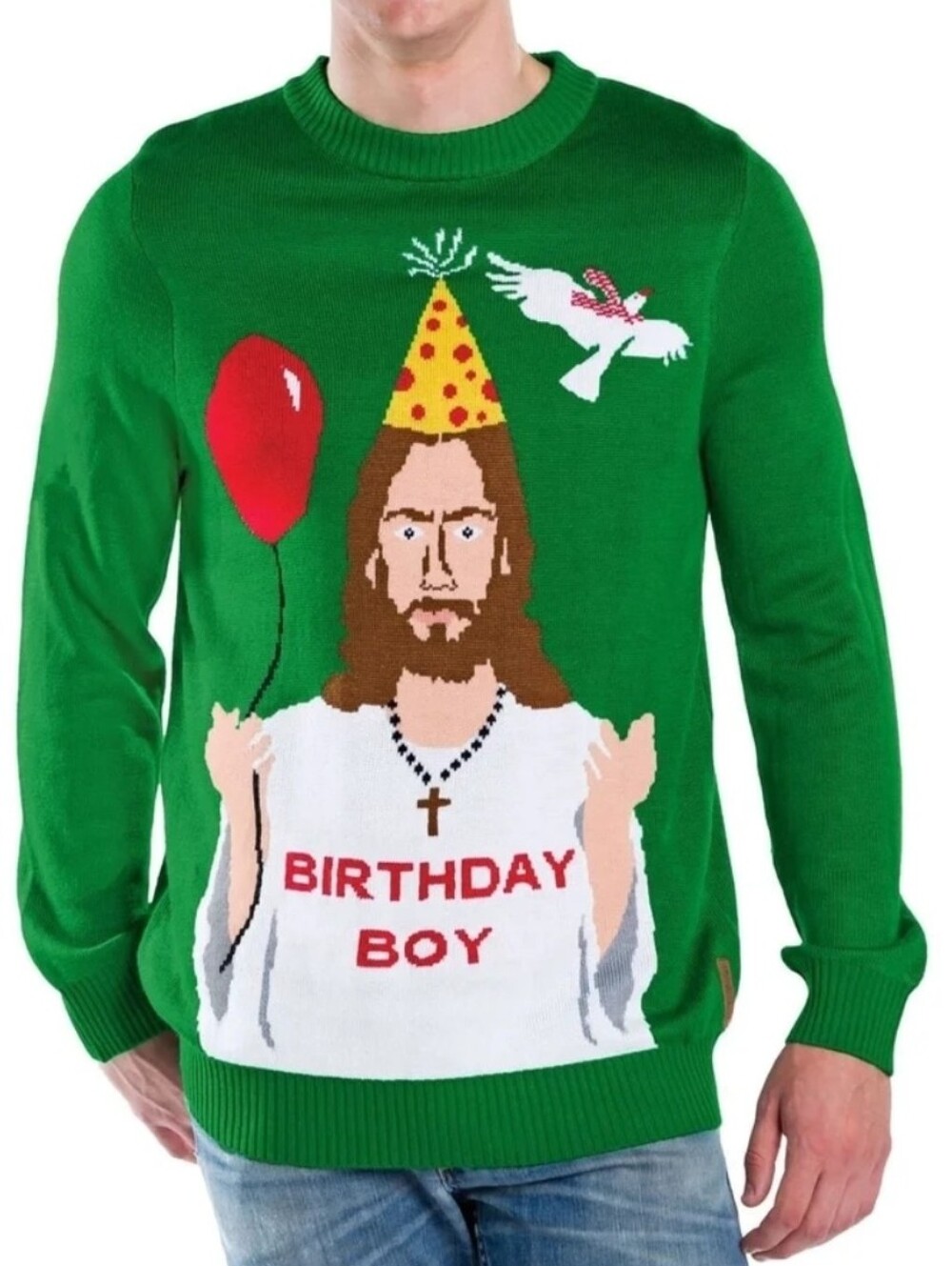 Tipsy Elves Green Crewneck Sweater Ugly Christmas Sweater 3x